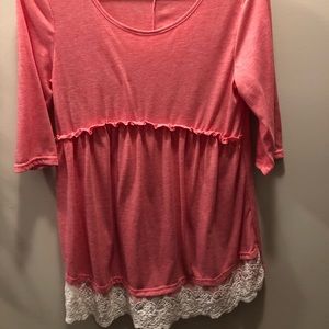 Pink lace tunic